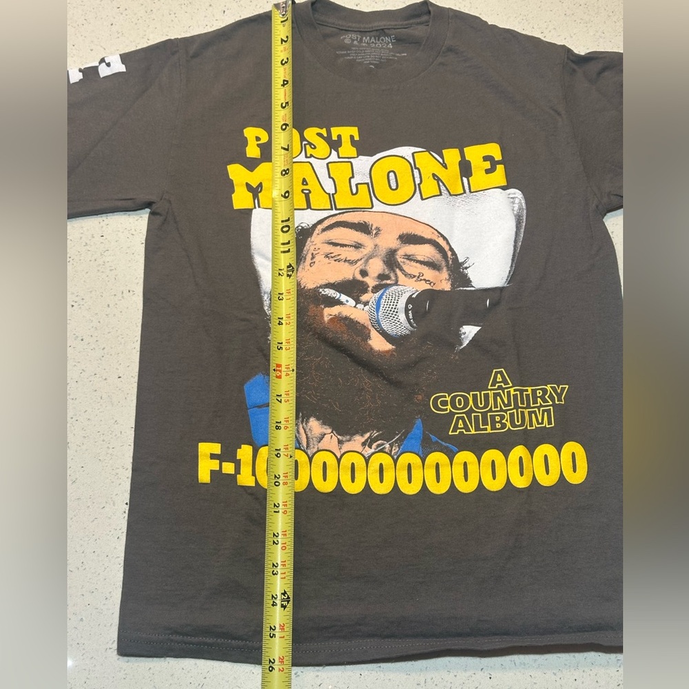 Post Malone F-1 Trillion tour unisex long sleeve tee /pre-loved, sleeve details - Picture 8 of 10